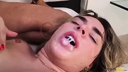 man cums in mouth