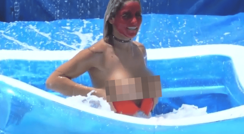 congying chen recommends nipple slip at water park pic