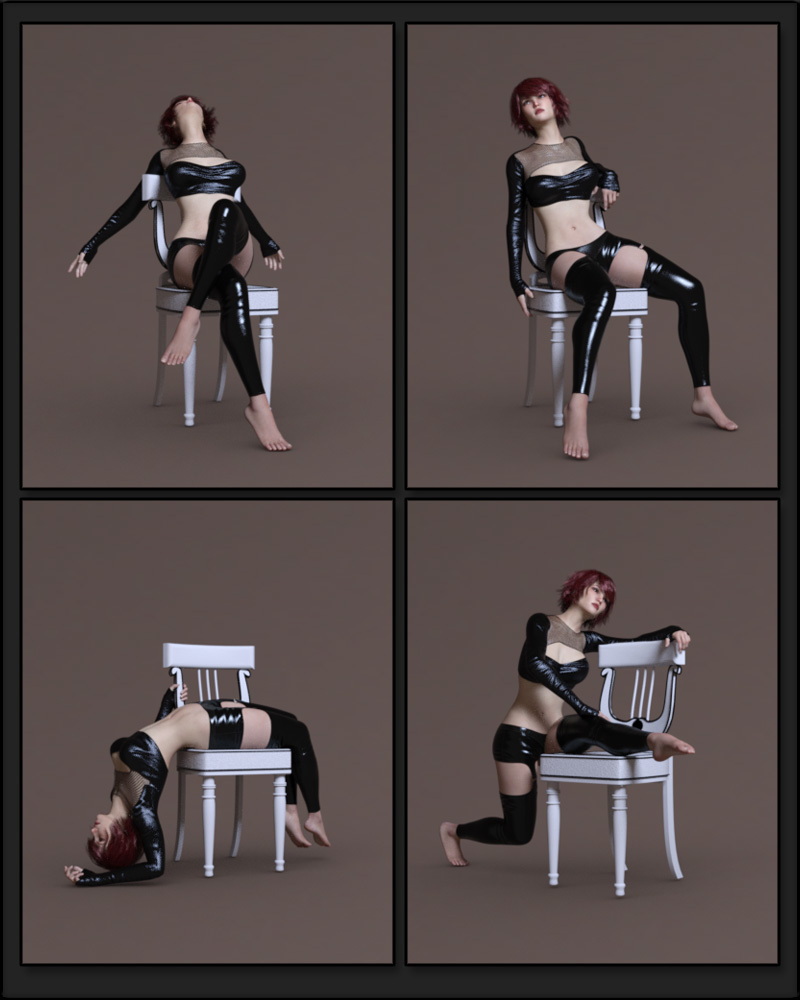 cheryl zweig share sexy poses on a chair photos